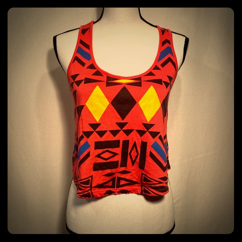 Forever 21 Crop Top Aztec Neon Tank
